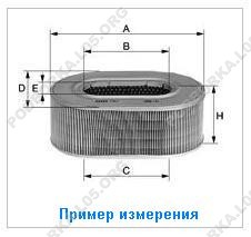 Фильтр воздуха овальный
